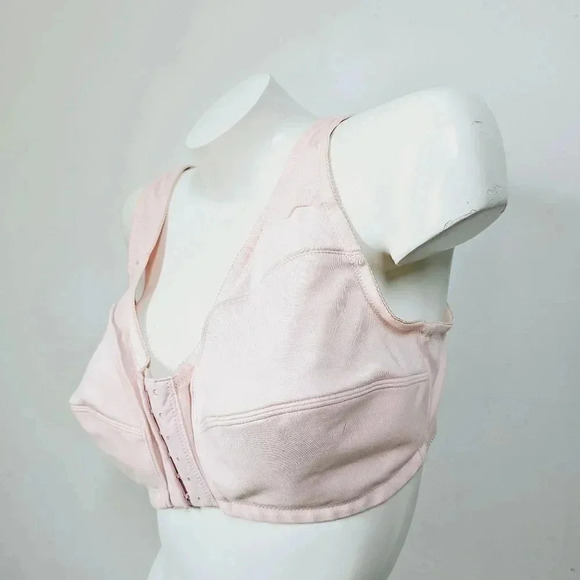 Comfort care cotton front closure pink bra 42B - Picture 6 of 8